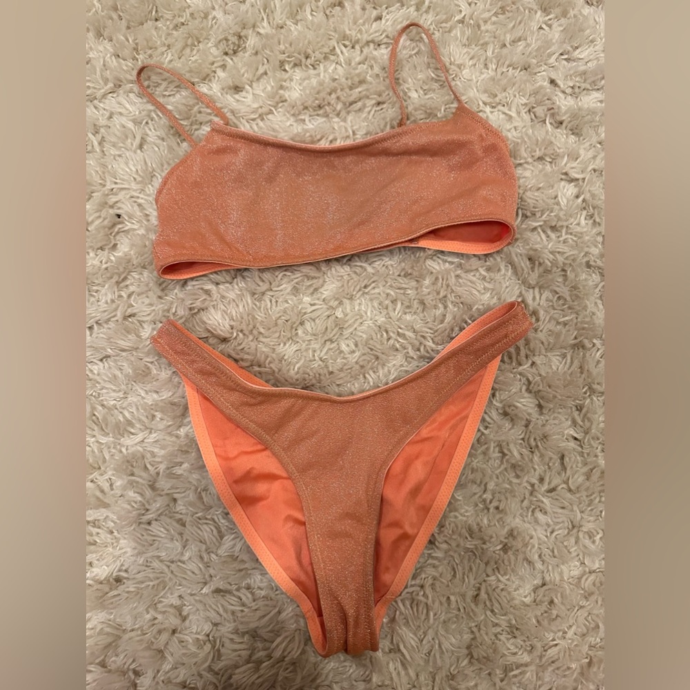 orange triangl bikini